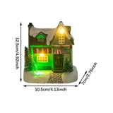 Maxbell Lighted up Christmas Village House Xmas Winter Decors LED Light Snow Village Style B