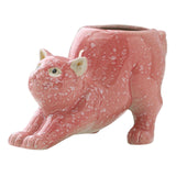 Cat Statue Planter Versatile Cactus Art Crafts Cartoon Flower Pot Home Decor Pink