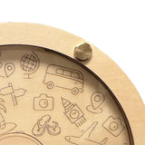 Piggy Bank Clear Window Decorative Adults Kids Gift Round Adventure Fund Jar 15cm