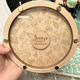 Piggy Bank Clear Window Decorative Adults Kids Gift Round Adventure Fund Jar 28cm