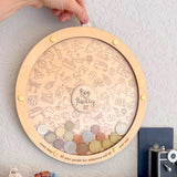 Piggy Bank Clear Window Decorative Adults Kids Gift Round Adventure Fund Jar 28cm