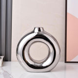 Porcelain Flower Vase Ideal Gift Decorative Vase for Tabletop Bedroom Indoor L