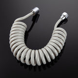 Maxbell Spring Flexible Shower Hose Leakproof for Handheld Shower Head Toilet Faucet Light Gray