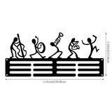 Wall Mount Medal Hanger Display Rack Black for Lounge, Gymnasium with 3 Rows Style B