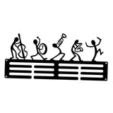 Wall Mount Medal Hanger Display Rack Black for Lounge, Gymnasium with 3 Rows Style B
