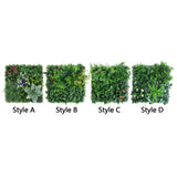 Artificial Plant Wall Panel Greenery Wall Backdrop for Indoor Birthday Party Style A