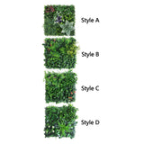 Artificial Plant Wall Panel Greenery Wall Backdrop for Indoor Birthday Party Style A