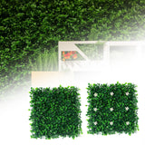 Artificial Plant Wall Panel Fake Greenery Backdrop for Garden Indoor Outdoor Green
