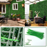 Artificial Plant Wall Panel Fake Greenery Backdrop for Garden Indoor Outdoor Green
