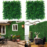 Artificial Plant Wall Panel Fake Greenery Backdrop for Garden Indoor Outdoor Green