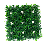 Artificial Plant Wall Panel Fake Greenery Backdrop for Garden Indoor Outdoor Green White