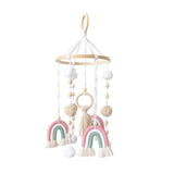 Maxbell Baby Crib Mobile Boho Toy Fashion Ceiling Ceiling Mobile for Girls Gift Room Pink