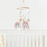 Maxbell Baby Crib Mobile Boho Toy Fashion Ceiling Ceiling Mobile for Girls Gift Room Pink