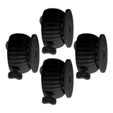 Maxbell 4Pcs Round Swivel Plate Caster Wheel for Floor Protection with Locking Brake Black Wheel Black