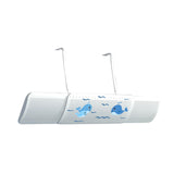 Scalable 20.4"-36" Air Conditioner Air Deflector Accessory Air Cooled Baffle Whale Pattern