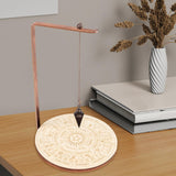 Maxbell Pendulum Display Stand Pendulum Holder Stand for Stones Living Room Tabletop Star Beige