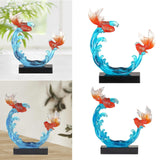 Feng Shui Fish Statue Wealth Animal Collection Carp Figurine for Living Room L