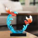 Feng Shui Fish Statue Wealth Animal Collection Carp Figurine for Living Room L
