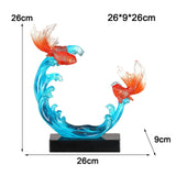 Feng Shui Fish Statue Wealth Animal Collection Carp Figurine for Living Room L