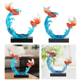 Feng Shui Fish Statue Wealth Animal Collection Carp Figurine for Living Room L