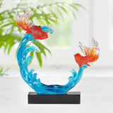 Feng Shui Fish Statue Wealth Animal Collection Carp Figurine for Living Room S