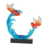 Feng Shui Fish Statue Wealth Animal Collection Carp Figurine for Living Room S