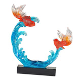 Feng Shui Fish Statue Wealth Animal Collection Carp Figurine for Living Room S