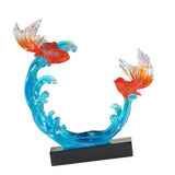 Feng Shui Fish Statue Wealth Animal Collection Carp Figurine for Living Room S