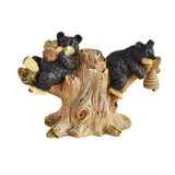 Black Bear Statue Tabletop Ornament for Office Table Centerpiece Living Room Style B