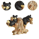 Black Bear Statue Tabletop Ornament for Office Table Centerpiece Living Room Style B