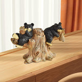 Black Bear Statue Tabletop Ornament for Office Table Centerpiece Living Room Style B