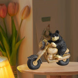 Black Bear Statue Tabletop Ornament for Office Table Centerpiece Living Room Style E