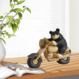 Black Bear Statue Tabletop Ornament for Office Table Centerpiece Living Room Style E