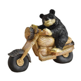Black Bear Statue Tabletop Ornament for Office Table Centerpiece Living Room Style E