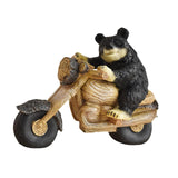 Black Bear Statue Tabletop Ornament for Office Table Centerpiece Living Room Style E