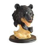 Black Bear Statue Tabletop Ornament for Office Table Centerpiece Living Room Style F