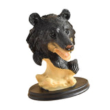 Black Bear Statue Tabletop Ornament for Office Table Centerpiece Living Room Style F