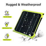 Foldable Solar Panel Charger USB Charging for Emergency Charging Backpacking Yellow