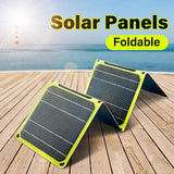 Foldable Solar Panel Charger USB Charging for Emergency Charging Backpacking Yellow