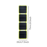 Foldable Solar Panel Charger USB Charging for Emergency Charging Backpacking Yellow