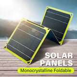 Solar Panel 3 Folding 40W for Outdoor Activities Emergency Charging Climbing Yellow