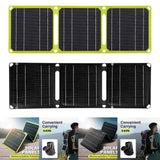 Solar Panel 3 Folding 40W for Outdoor Activities Emergency Charging Climbing Yellow