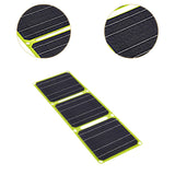 Solar Panel 3 Folding 40W for Outdoor Activities Emergency Charging Climbing Yellow