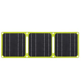 Solar Panel 3 Folding 40W for Outdoor Activities Emergency Charging Climbing Yellow