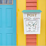 Maxbell Wall Mounted Mailbox Metal Modern Letter Box for Home Decorative Door Office