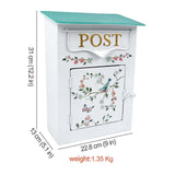 Maxbell Wall Mounted Mailbox Metal Modern Letter Box for Home Decorative Door Office