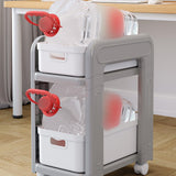Rolling Storage Organizer Rolling Utility Cart for Farmhouse Household Hotel 2 Tiers
