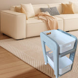 Rolling Storage Organizer Rolling Utility Cart for Farmhouse Household Hotel 2 Tiers