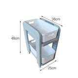 Rolling Storage Organizer Rolling Utility Cart for Farmhouse Household Hotel 2 Tiers