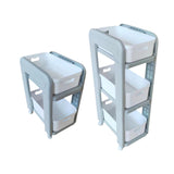 Rolling Storage Organizer Rolling Utility Cart for Farmhouse Household Hotel 2 Tiers